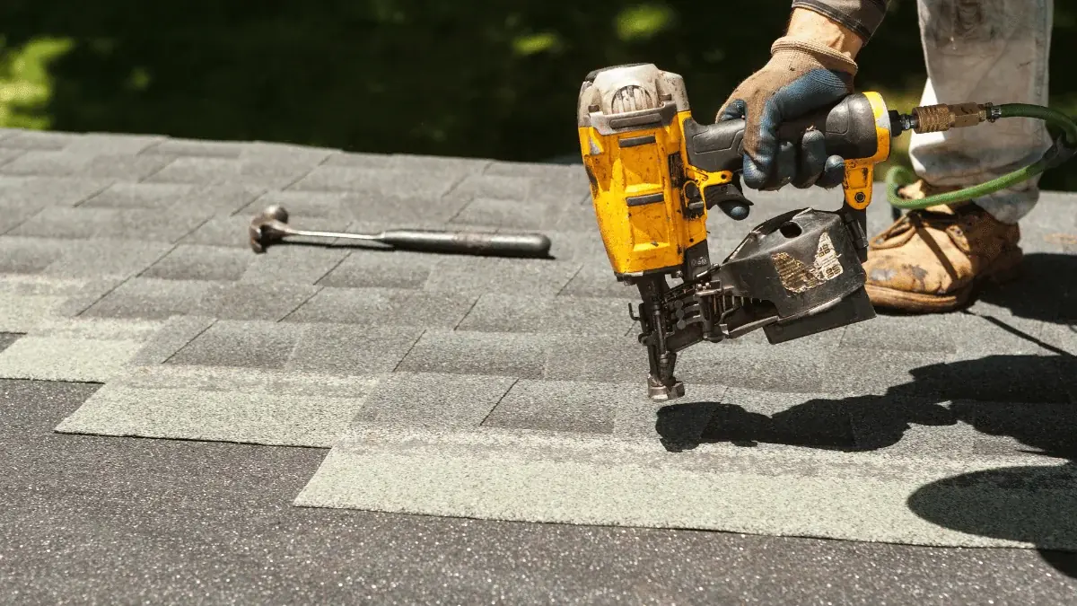 Itemized roof-repair estimate paperwork on a Jonesborough job site.